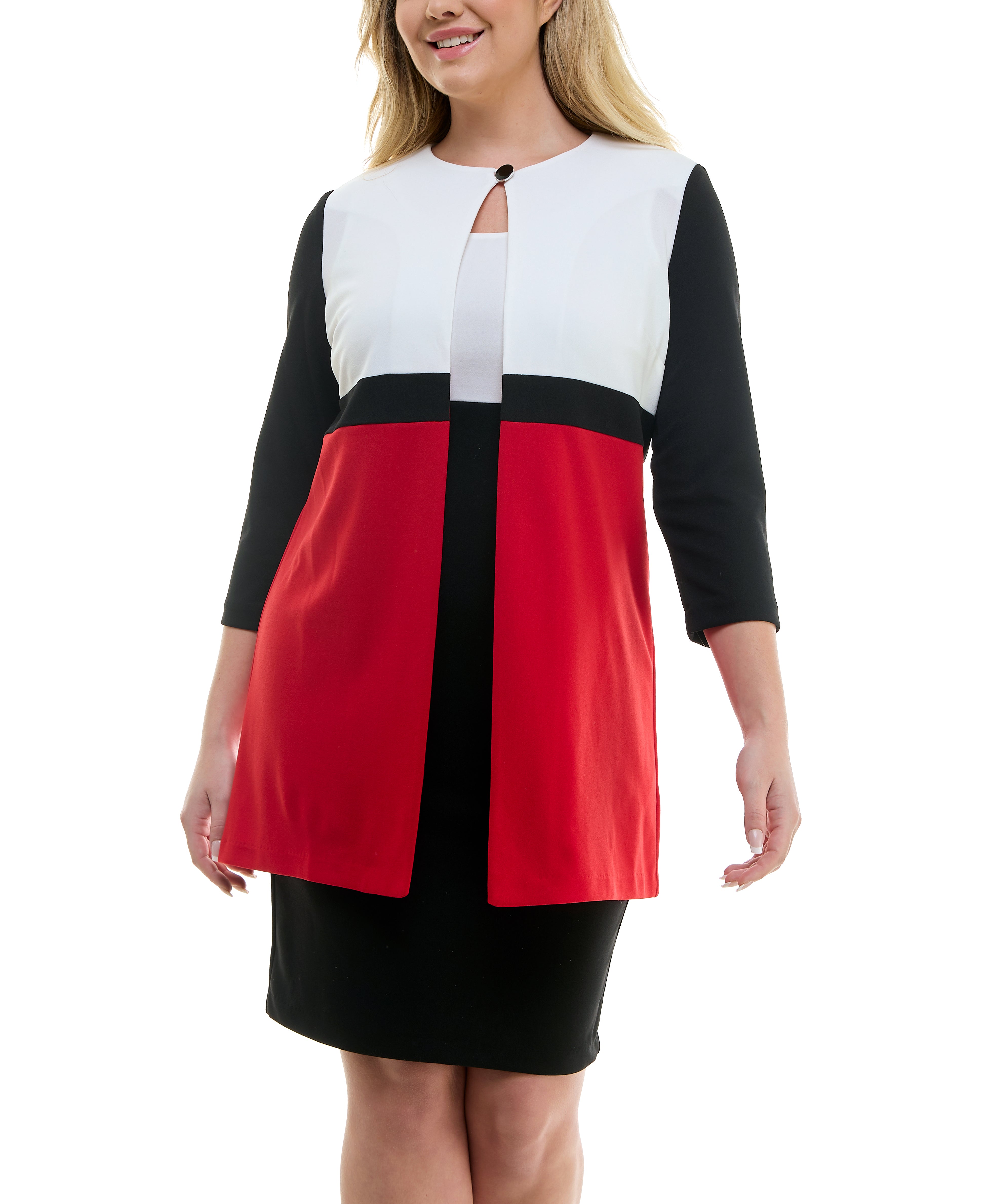 Danny Nicole Color Block Jacket Dress Set Kelly Grace Brands